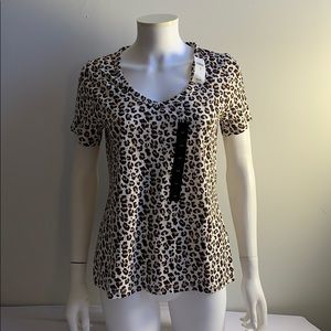 Banana Republic Malibu Tee Animal Print Size S NWT .